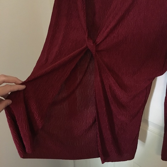 {Topshop} twisted-knot open back blouse - Picture 5 of 5